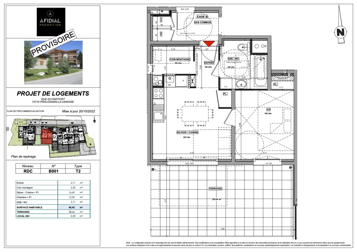 Sale Deux pièces + coin montagne 2 rooms / 40.43 m² 0 € à Pralognan